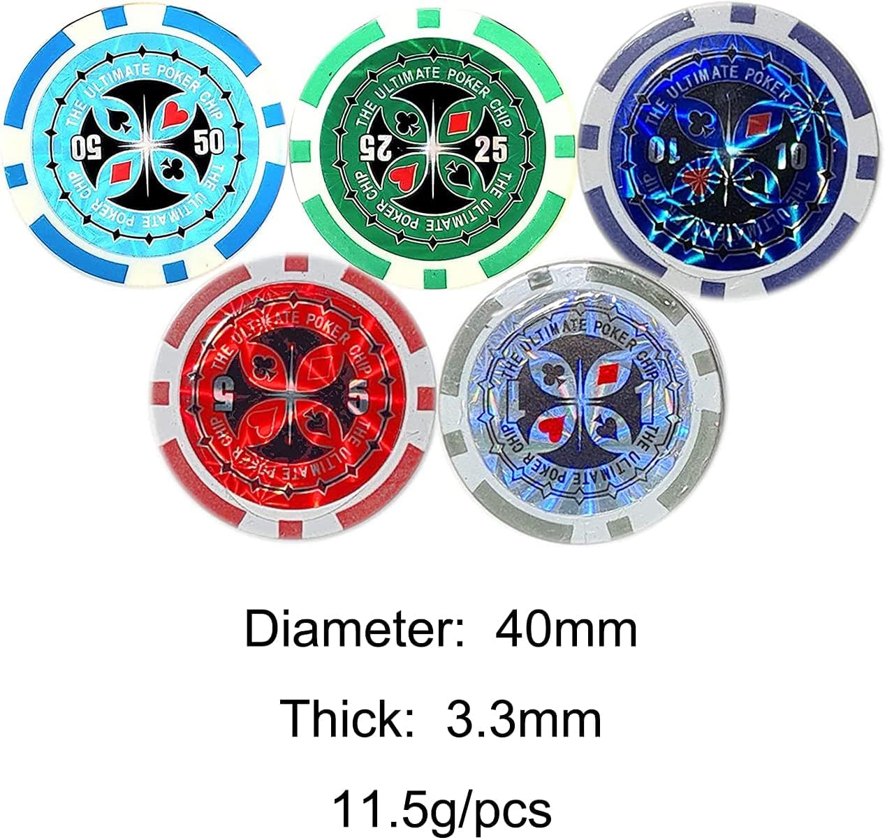 Amazon.co.jp: 50 個のポーカーチップカジノチップモンテカルロ